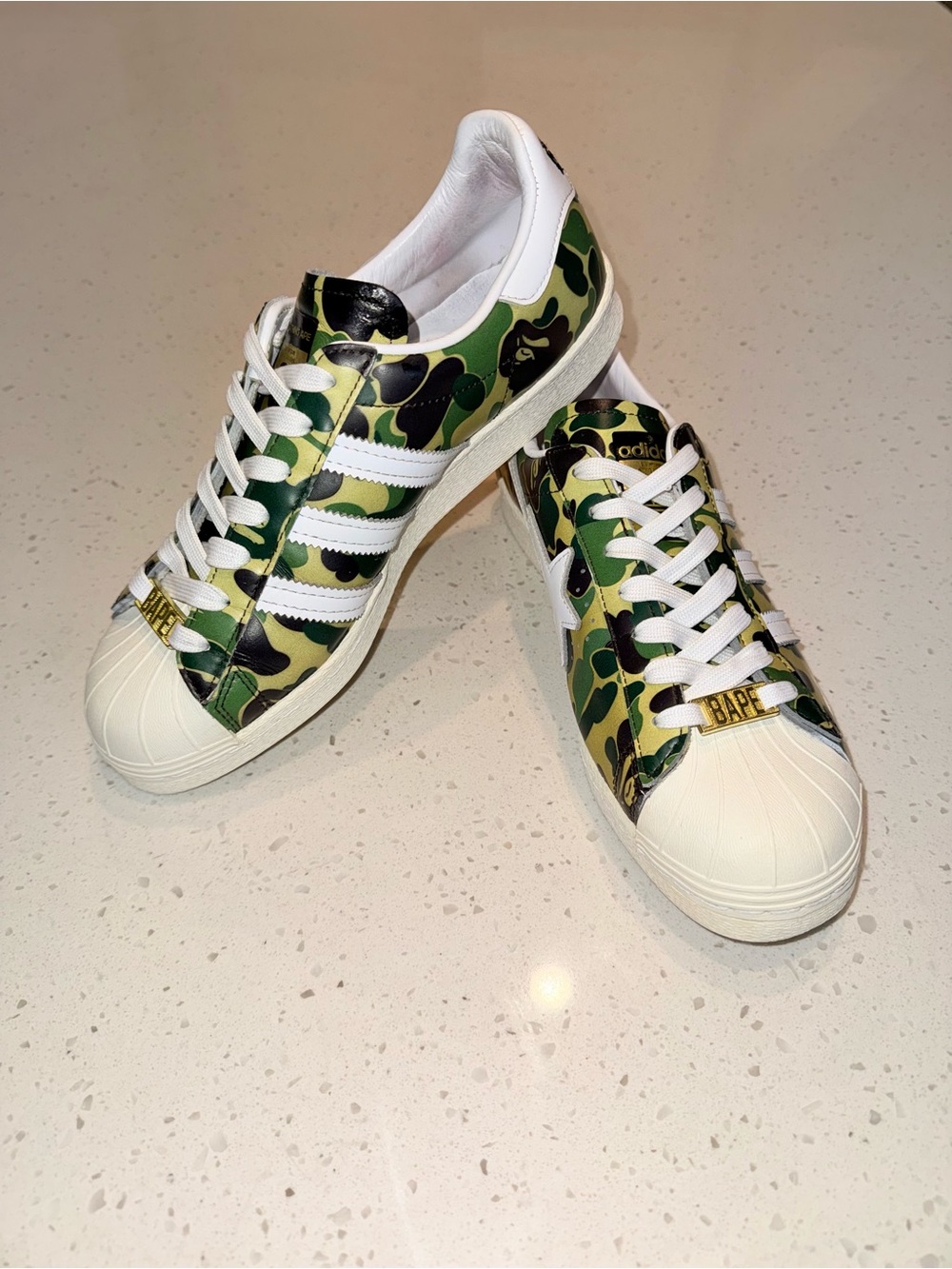 Bape x Adidas Superstar 80s “Green ABC Camo” Men’s Sneakers